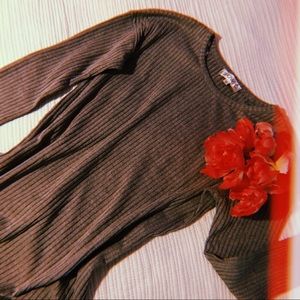 Ribbed Long Sleeve Mini Dress